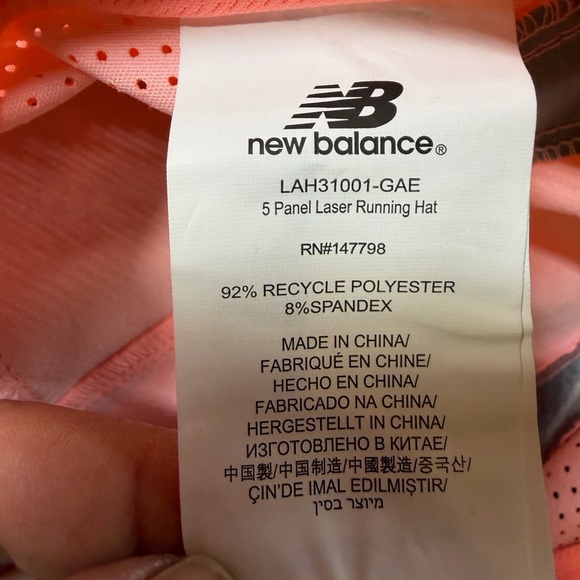 New balance Unisex 5 Panel running hat Reflective UV Salmon And Gray main image 8